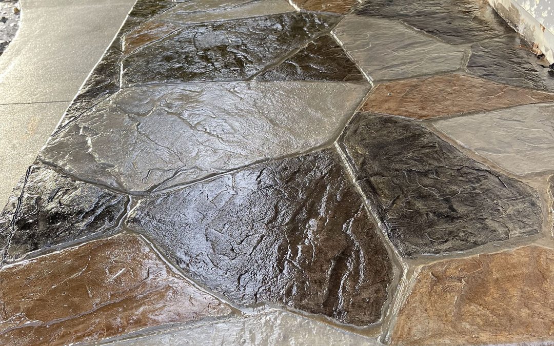 Stamped concrete work by OAX Construction in Kalamazoo, MI