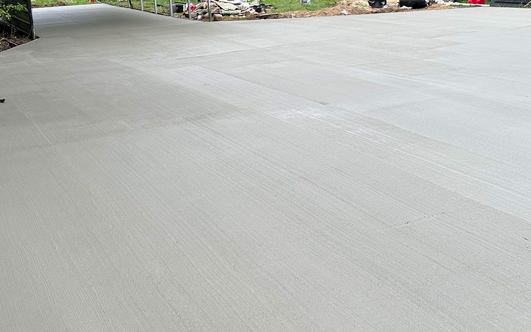 Concrete driveway project by OAX Construction